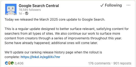 Google's March 2025 Core Update - A Ray of Hope for Independent Publishers?