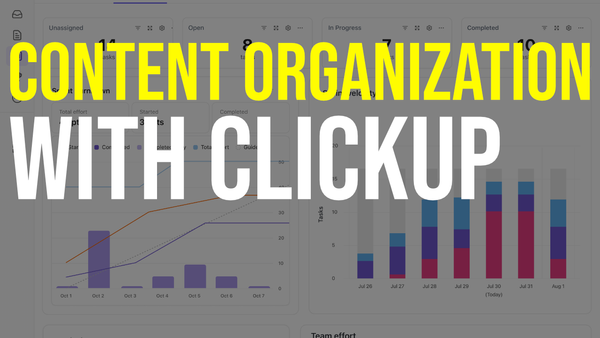 Let's Build: Setting Up My Content Management System in ClickUp